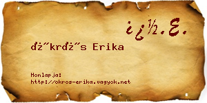 Ökrös Erika névjegykártya